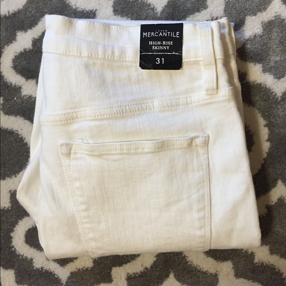 NWT J. Crew 10" highest-rise White Denim Jeans - Picture 2 of 4